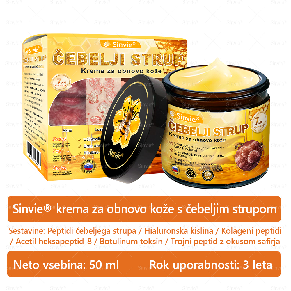 🌿🌿👨‍⚕Sinvie® Krema za obnovo kože z čebeljim strupom | 50 ml | Priporočeno dermatologov
