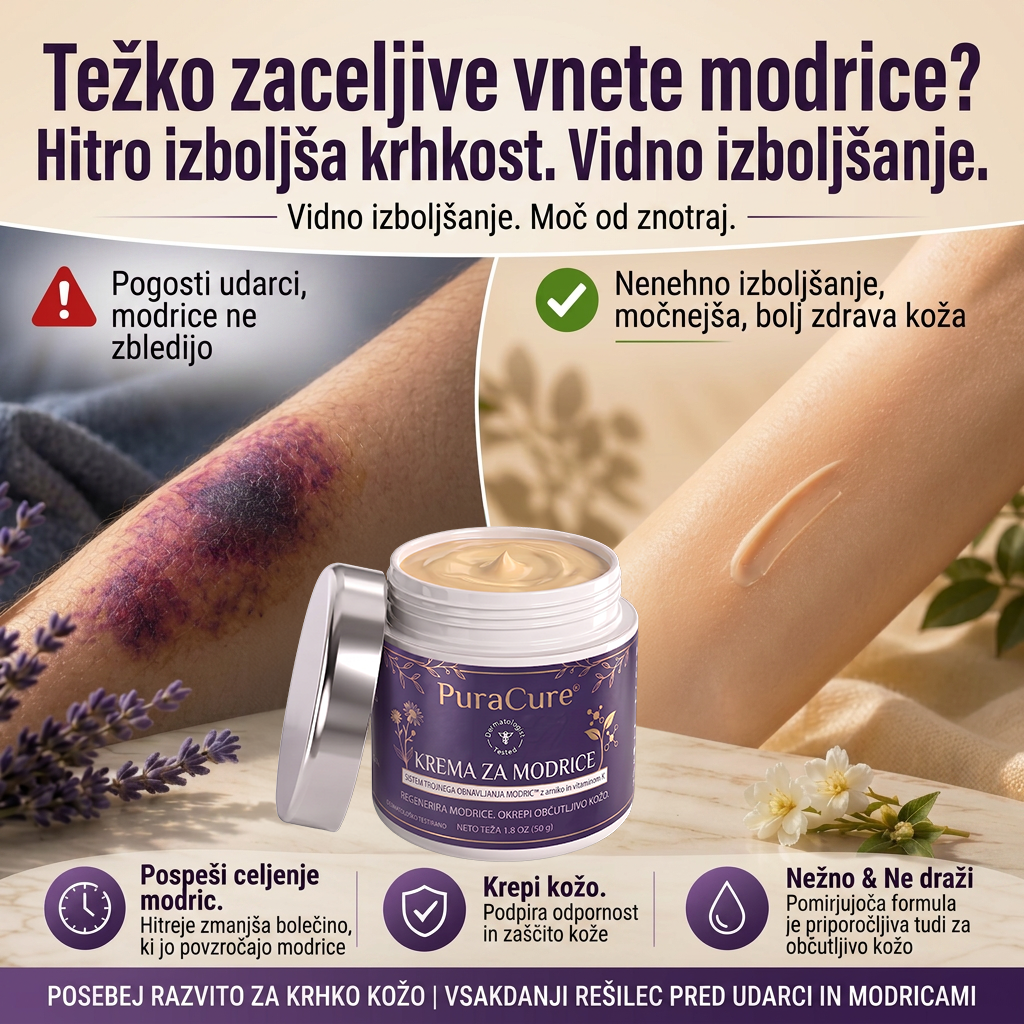 🍃👉100K+ PRODAJ 💁‍♀️ – PuraCure® Krema za obnovo modric in krepitev kože