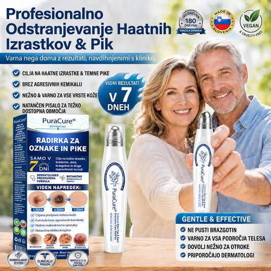 🌿PuraCure®👩‍⚕️ Rezultati so vidni že v 7 dneh! Valjček za odstranjevanje bradavic in drugih kožnih težav | Neboleče in minimalno razmaže.